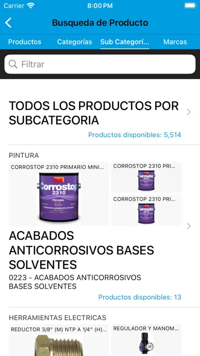 Captures d'écran de Catálogo Digital Cofersa