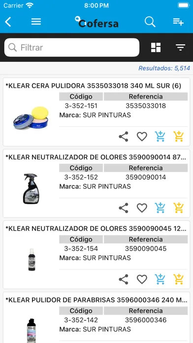 Captures d'écran de Catálogo Digital Cofersa