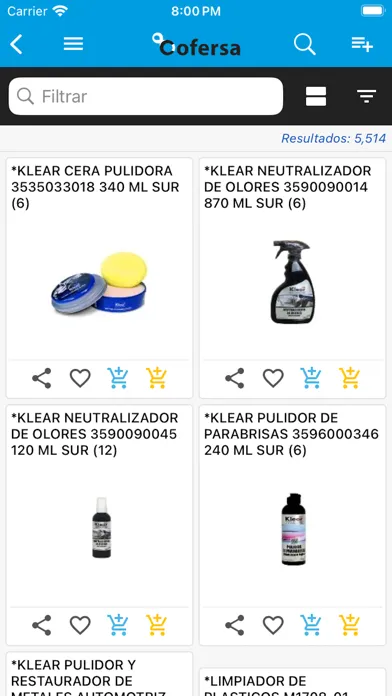 Captures d'écran de Catálogo Digital Cofersa