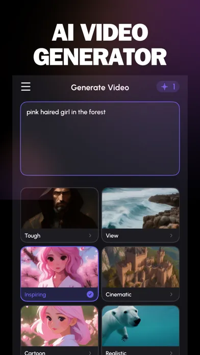 Tangkapan skrin AI Video Art Generator Astoria