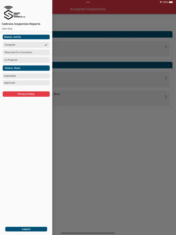 SCS CalTrans Inspections iPad 应用截图
