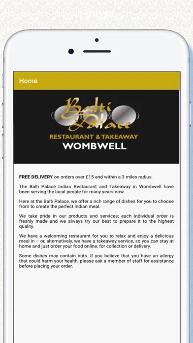 Balti Palace Wombwell 스크린샷