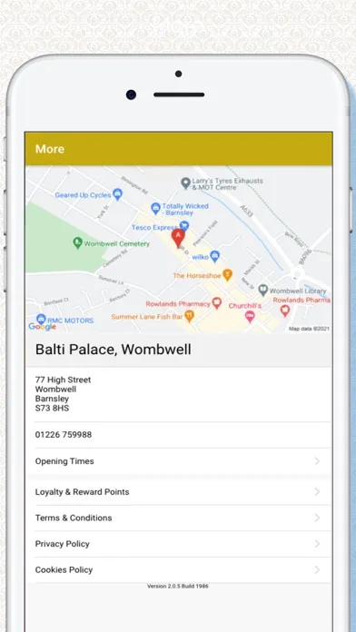Balti Palace Wombwell 스크린샷