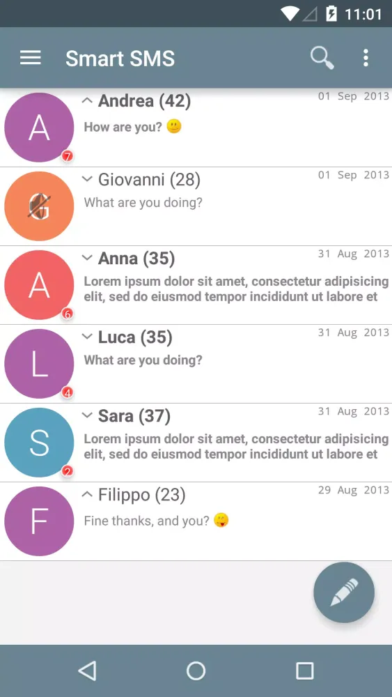 Screenshot di SmartSMS Free