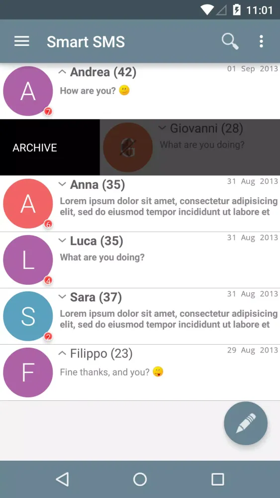 Screenshot di SmartSMS Free