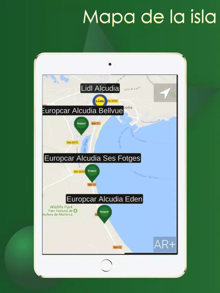Capturas de pantalla de Europcar AR App iPad 