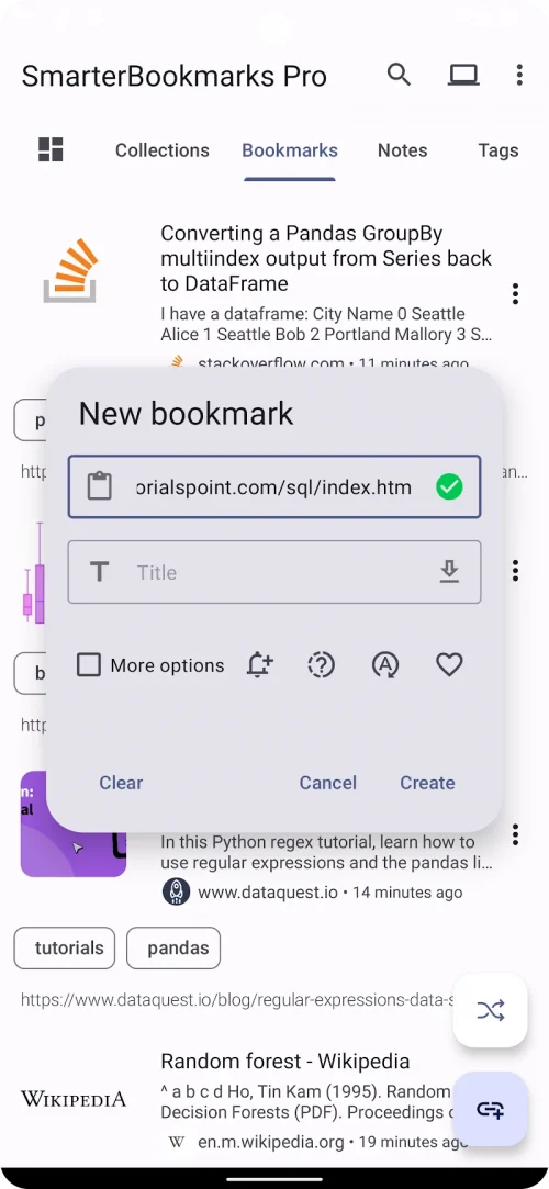 Smarter Bookmarks-screenshot-2