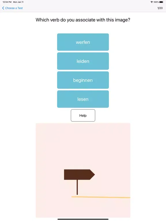 صور German Irregular Verbs Wizard iPad 