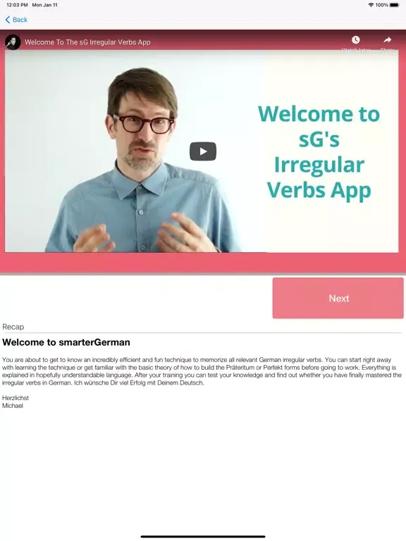 صور German Irregular Verbs Wizard iPad 