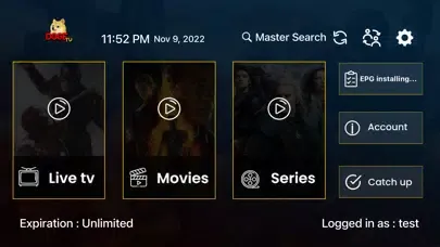 ภาพหน้าจอของ DTV Player