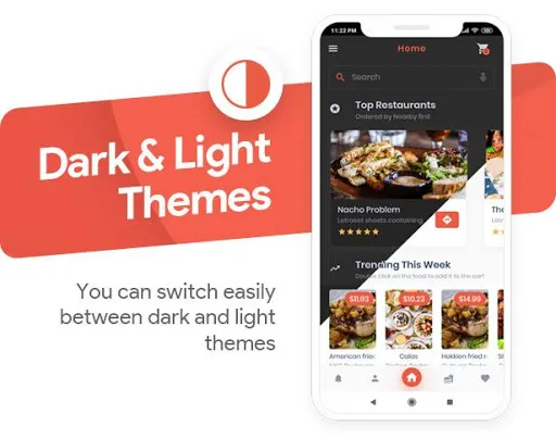 Food Delivery Flutter + PHP La Ekran Görüntüleri