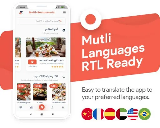 Food Delivery Flutter + PHP La Ekran Görüntüleri