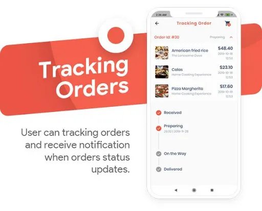 Food Delivery Flutter + PHP La Ekran Görüntüleri