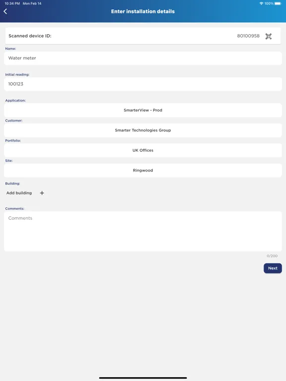 SmarterInstall iPad  Screenshots