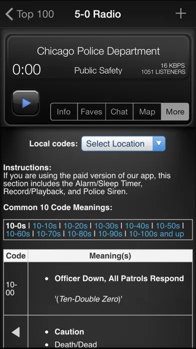 Capturas de tela do 5-0 Radio Pro Police Scanner