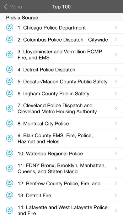 Capturas de tela do 5-0 Radio Pro Police Scanner