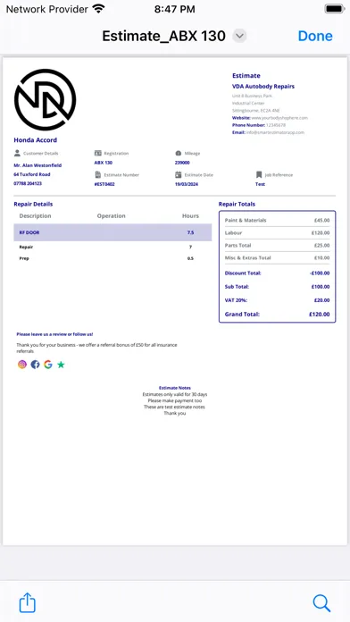 تصاویر SMART Estimator App