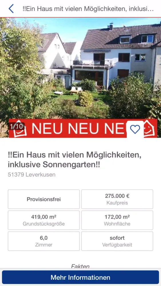 AKZEPTA Immobilien Leverkusen स्क्रीनशॉट
