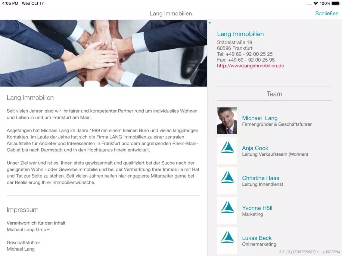 Captures d'écran de LANG Immobilien GmbH iPad 