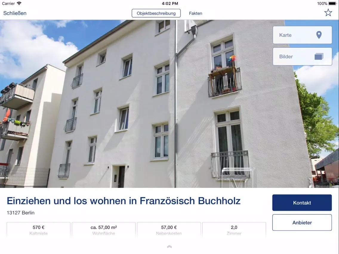MPW Immobilien Berlin iPad 應用截圖