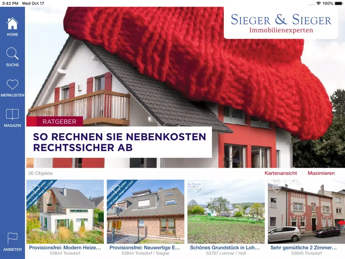 Sieger & Sieger Immobilien iPad  سکرین شاٹس