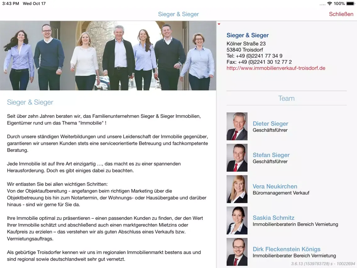 Sieger & Sieger Immobilien iPad  سکرین شاٹس