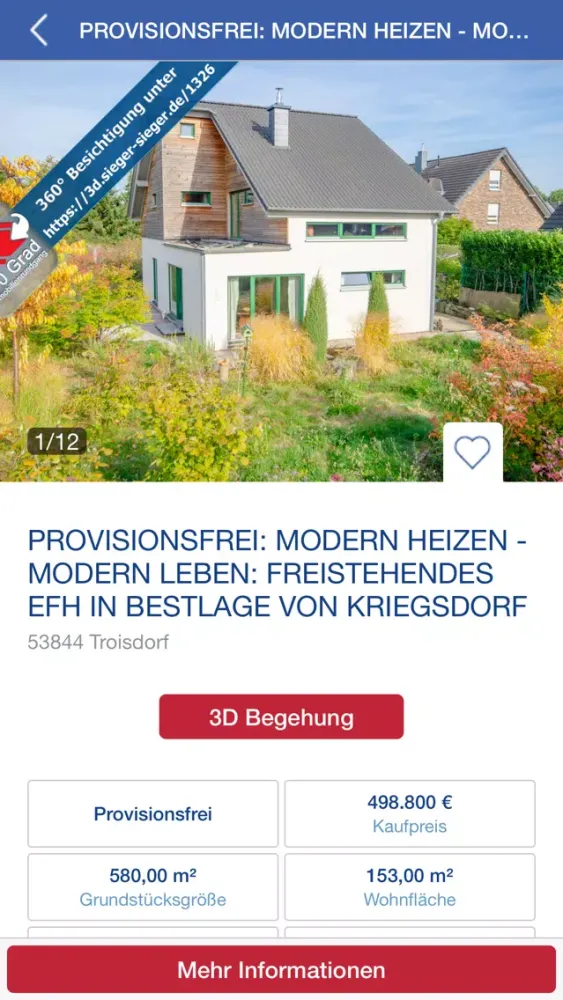 Sieger & Sieger Immobilien سکرین شاٹس
