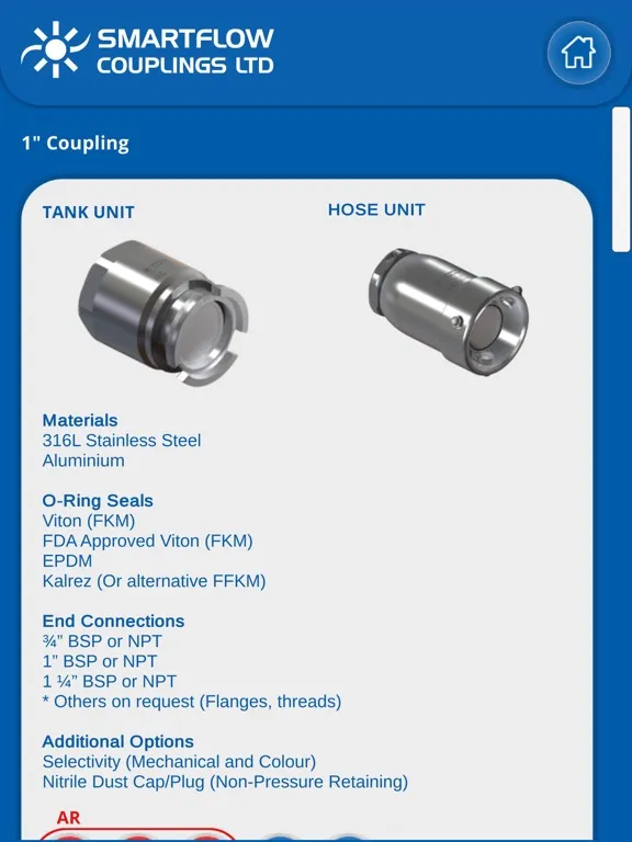 Smartflow Couplings iPad 應用截圖