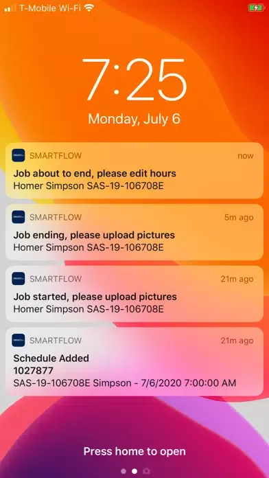 Captures d'écran de mySmartflow