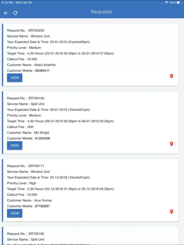 Скриншоты Nanosoft Technician iPad 