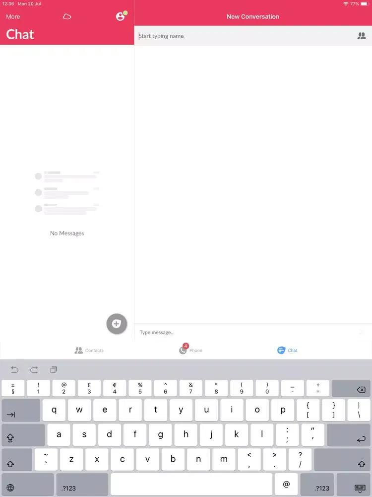 Capturas de pantalla de CloudTalk iPad 