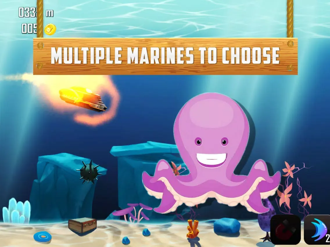 Flappy submarine Traffic Survival iPad 應用截圖