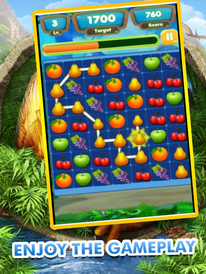 Fruit Crush Link Mania- Drag finger with like Fruits iPad 應用截圖