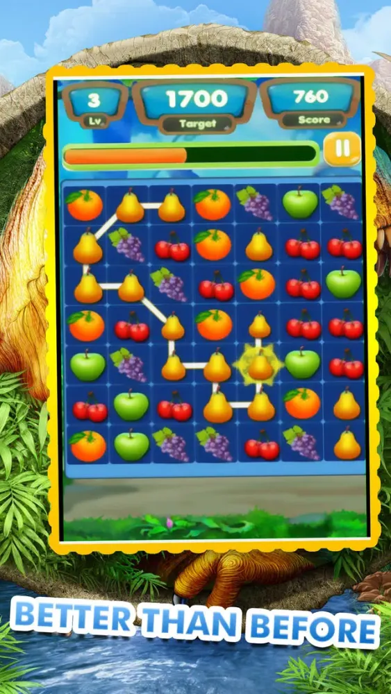 Tangkapan layar Fruit Crush Link Mania- Drag finger with like Fruits