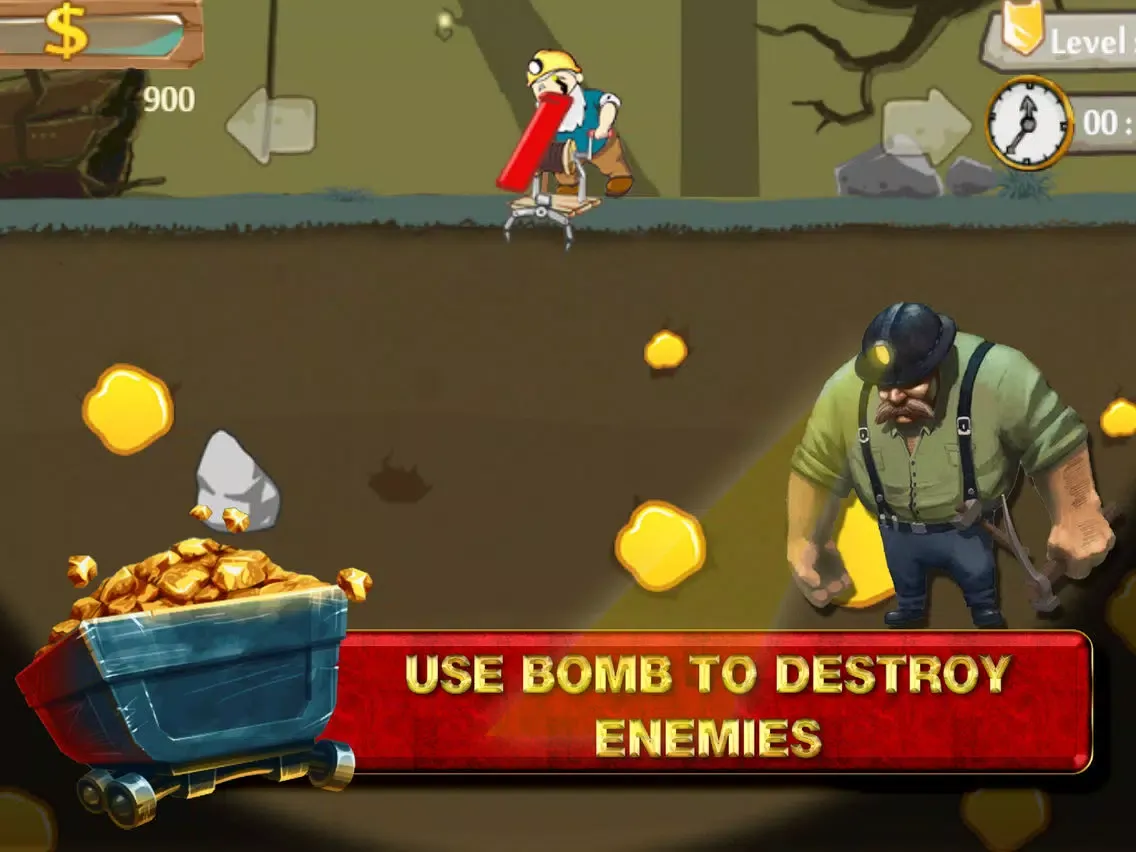 Classic Gold Miner Go Brain Game Free iPad  스크린샷