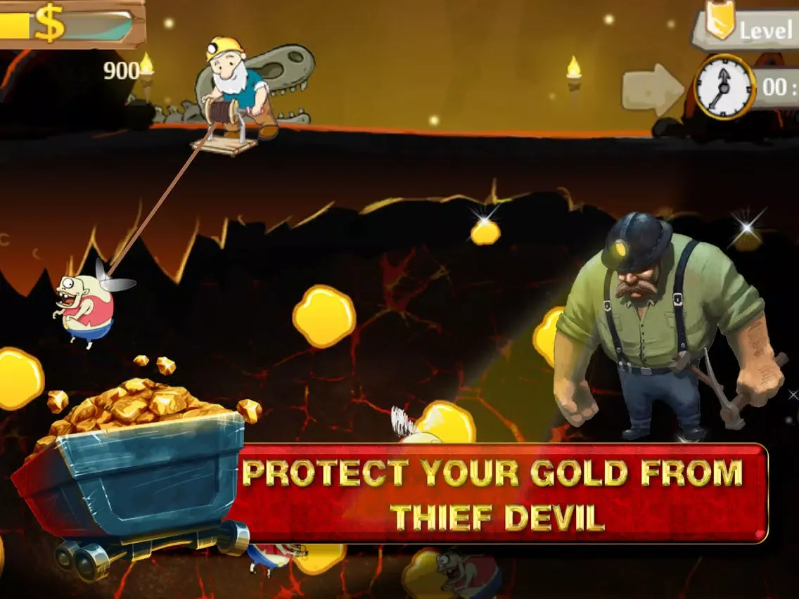 Classic Gold Miner Go Brain Game Free iPad  스크린샷