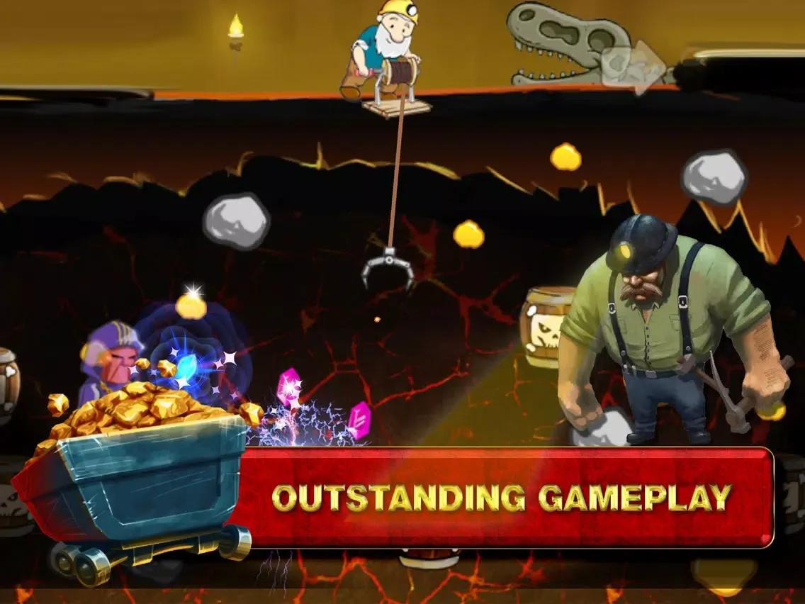 Classic Gold Miner Go Brain Game Free iPad  스크린샷