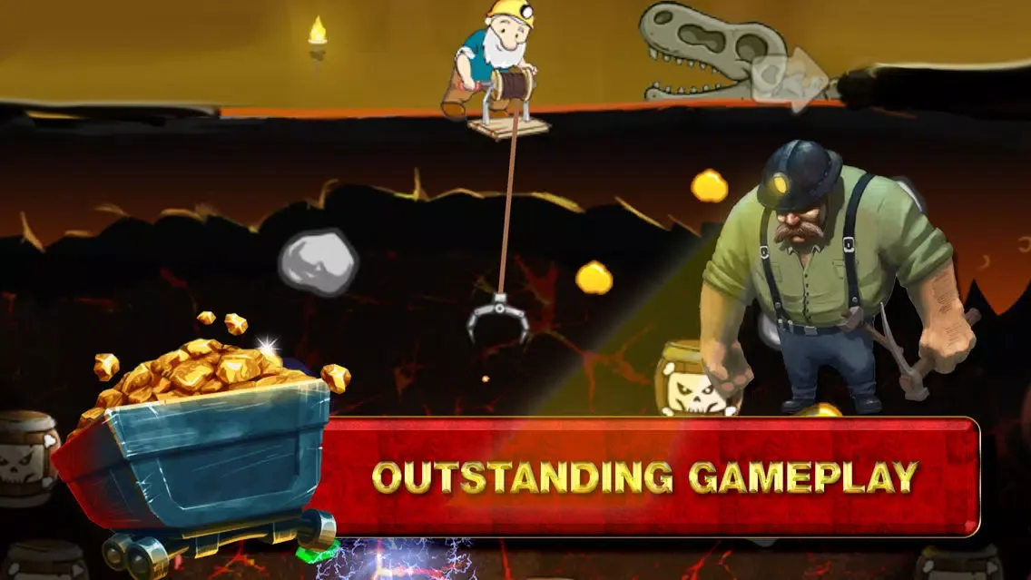 Classic Gold Miner Go Brain Game Free 스크린샷