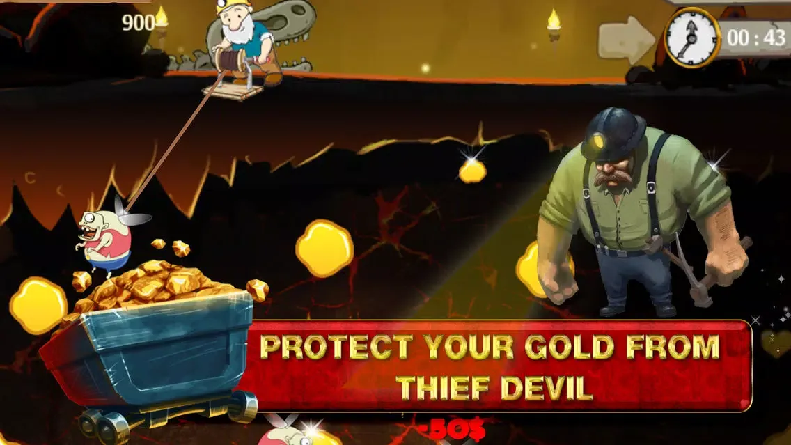 Classic Gold Miner Go Brain Game Free 스크린샷