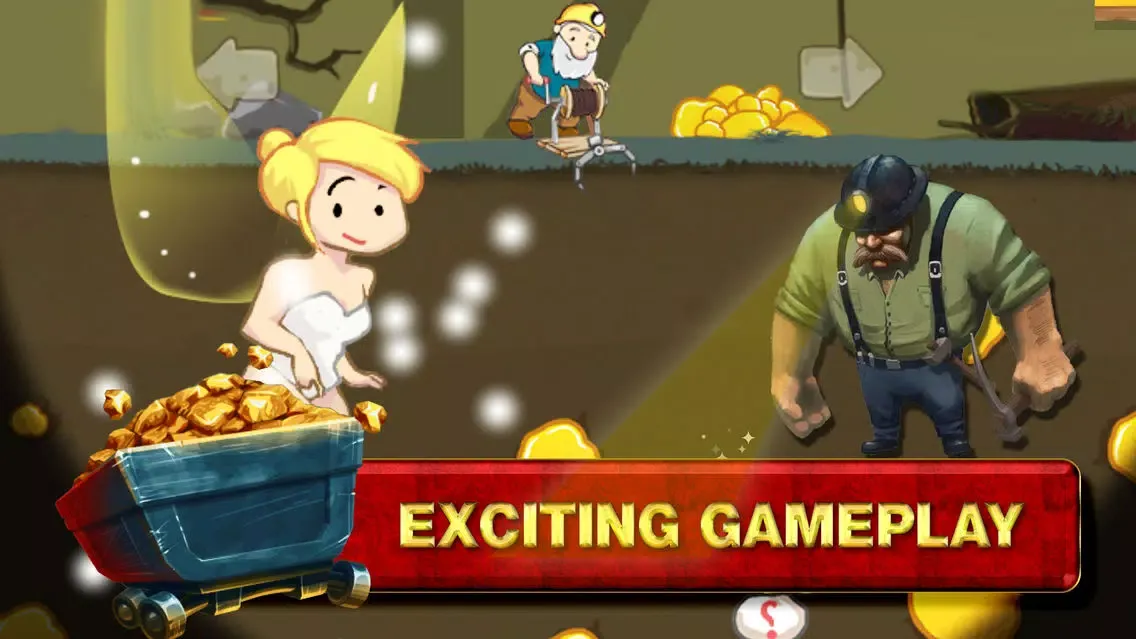 Classic Gold Miner Go Brain Game Free 스크린샷