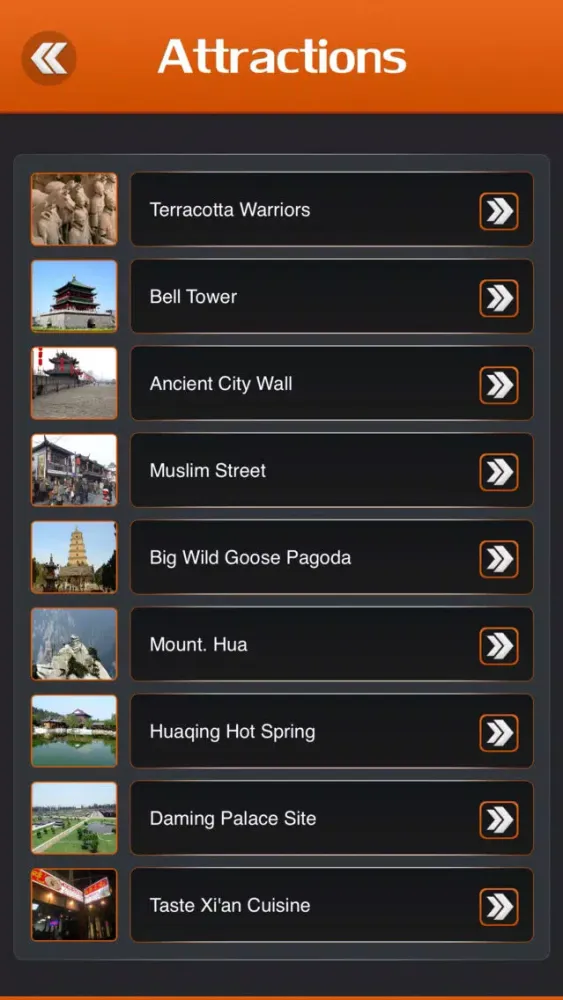 Ảnh chụp màn hình của Xi'an Travel Guide
