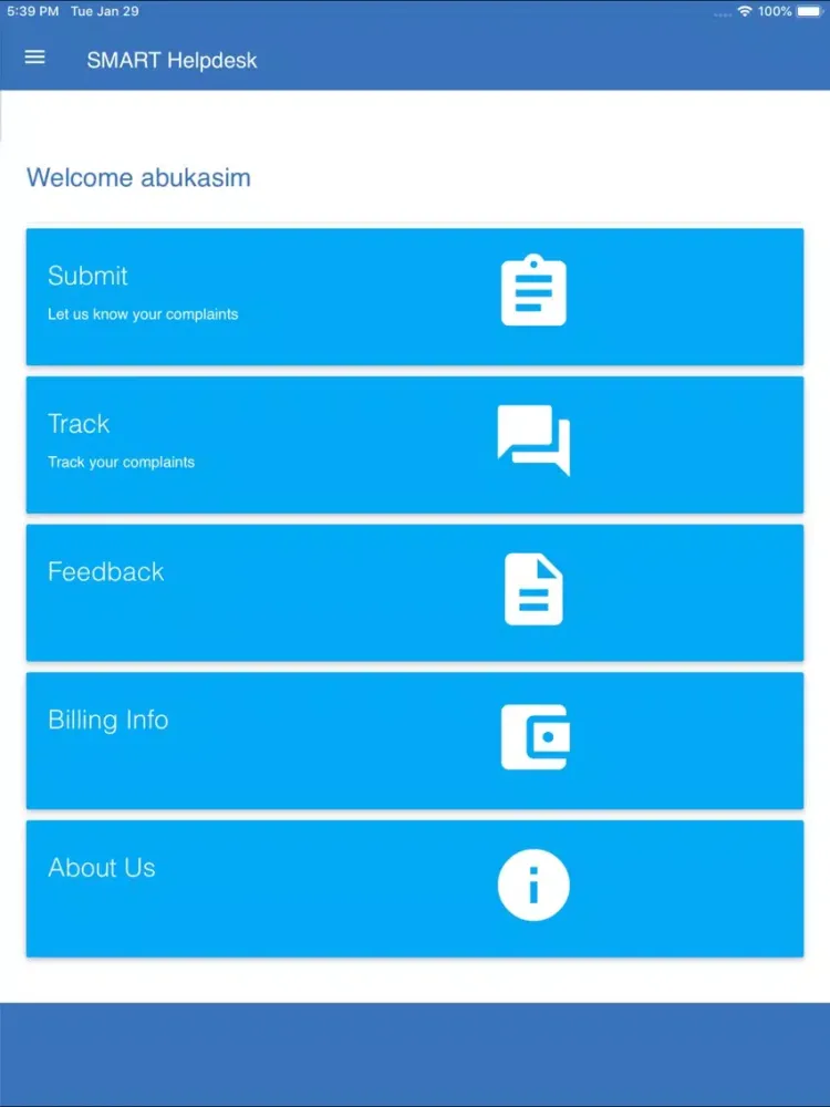 UV Smart Helpdesk iPad  Screenshots