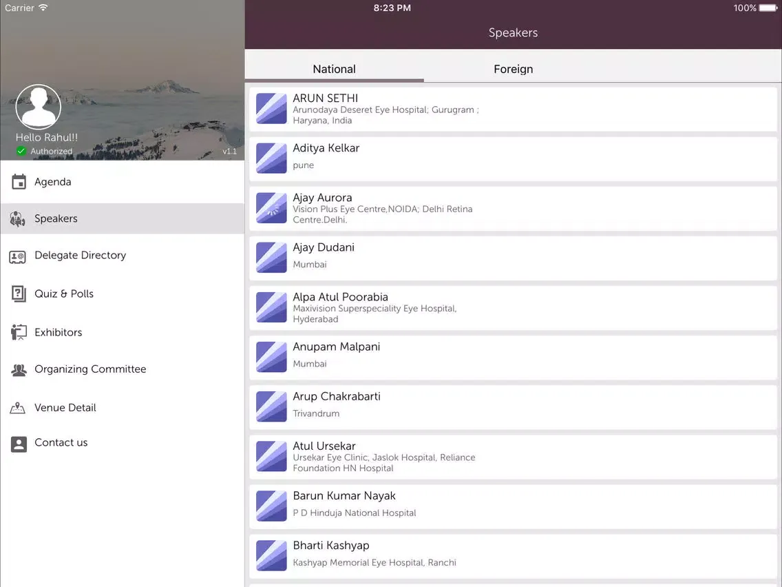 Capturas de tela do Eye Advance 2016 iPad 