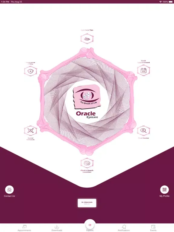 Zrzuty ekranu Oracle Eyecare iPad 