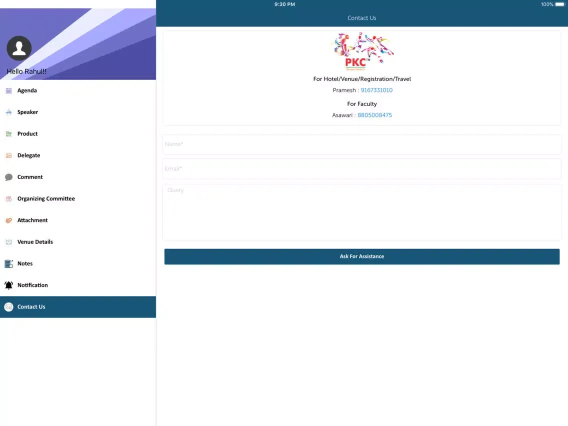 Tangkapan layar 8th Pune Knee Course, 2018 iPad 