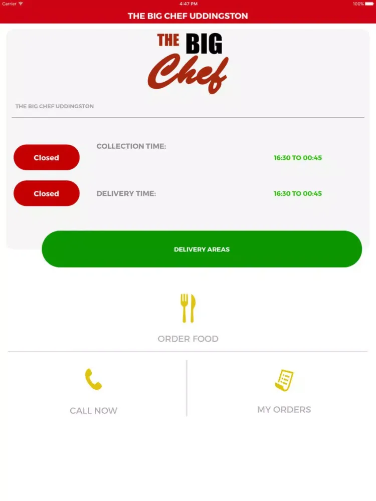 Capturas de tela do THE BIG CHEF UDDINGSTON iPad 
