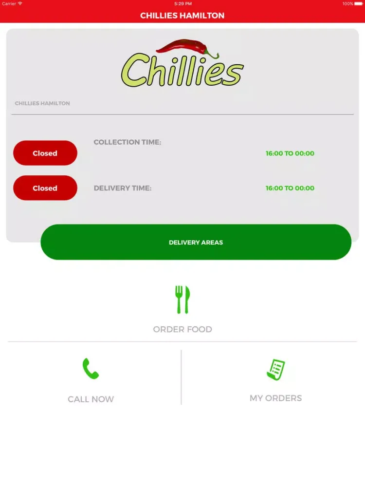 CHILLIES HAMILTON iPad 應用截圖