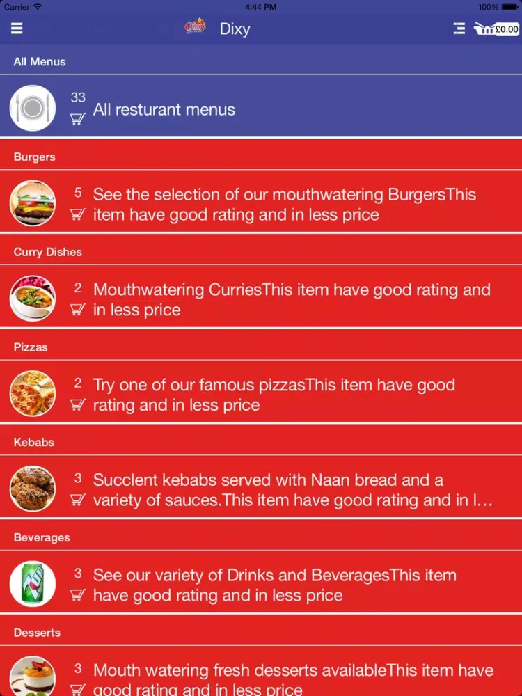 Dixy iPad 應用截圖