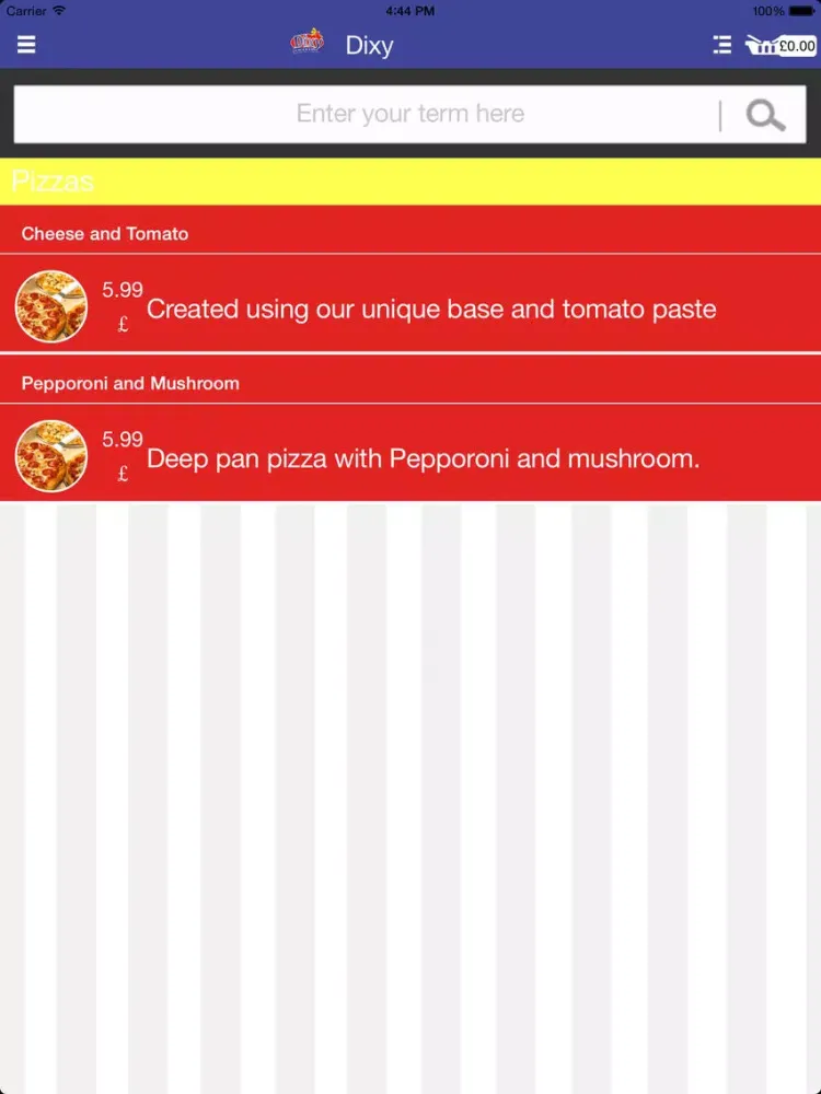 Dixy iPad 應用截圖