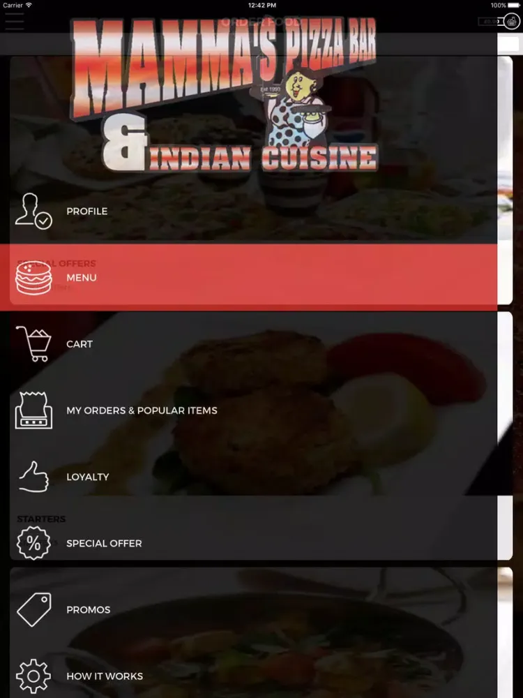 Zrzuty ekranu MAMMAS PIZZA BAR HALIFAX iPad 